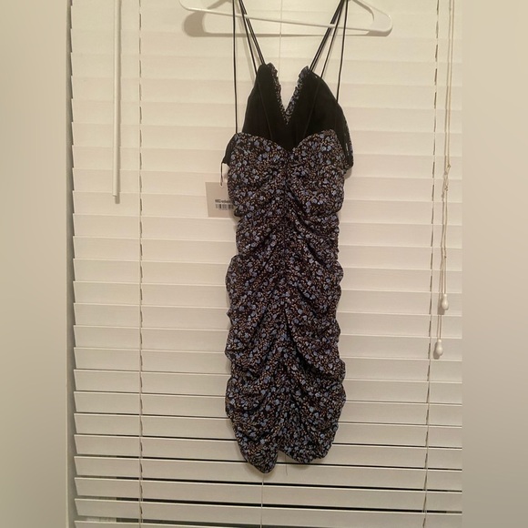 NWT Hello Molly Floral Ruched Mini Dress, Floral Dress, Going Out Dress - Picture 8 of 10